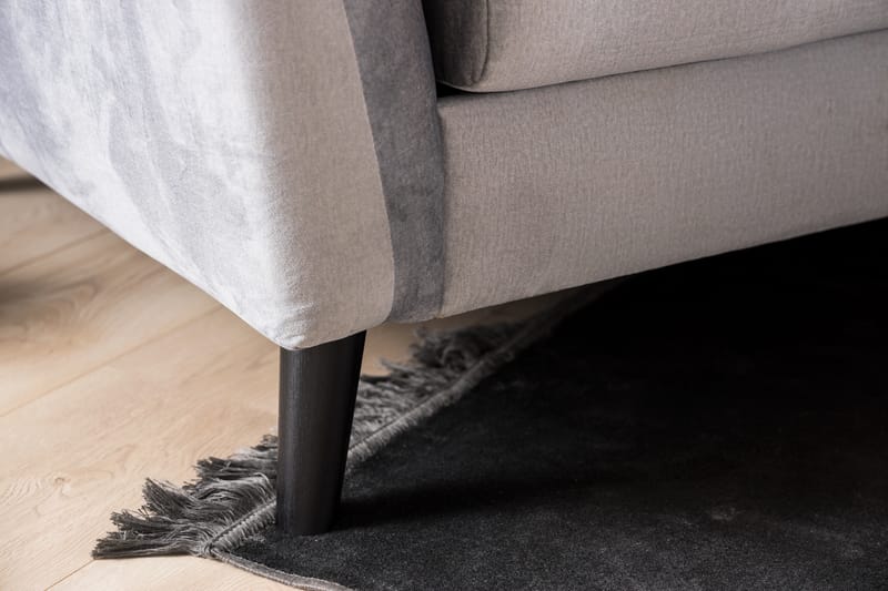 Trend 2-sits Sammetssoffa - Ljusgrå - Möbler - Vardagsrum - Soffor - 2-sits soffor