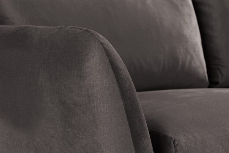 Trend 2-sits Sammetssoffa - Mörkgrå - Möbler - Vardagsrum - Soffor - 2-sits soffor