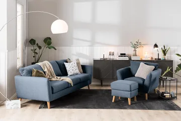 Trend 2-sits Tygsoffa - Blå - Möbler - Vardagsrum - Soffor - 2-sits soffor