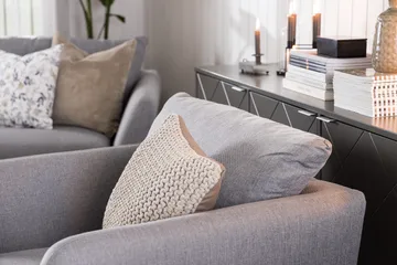 Trend 2-sits Tygsoffa - Grå - Möbler - Vardagsrum - Soffor - 2-sits soffor