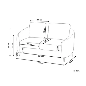 2-sits soffa Trosa - Grå, guld - Möbler - Vardagsrum - Soffor - 2-sits soffor