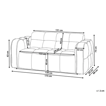 2-sits soffa Utana - Off-White - Möbler - Vardagsrum - Soffor - 2-sits soffor