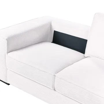 2-sits soffa Vikran - Vit, Svart - Möbler - Vardagsrum - Soffor - 2-sits soffor