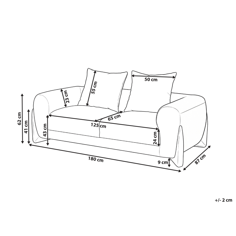 2-sits soffa Vinliden - Rosa - Möbler - Vardagsrum - Soffor - 2-sits soffor
