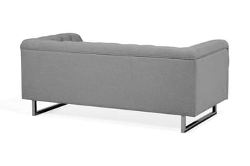 Vissland 2-sits Tuftad Soffa i Tyg med Metallben - Grå - Möbler - Vardagsrum - Soffor - 2-sits soffor