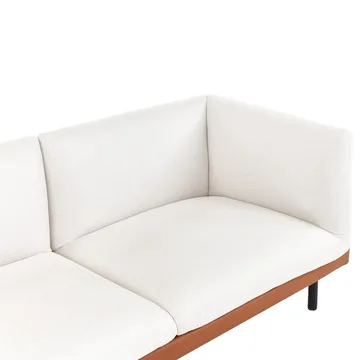 2-sits soffa Vorgod - Vit, brun, svart - Möbler - Vardagsrum - Soffor - Skinnsoffor