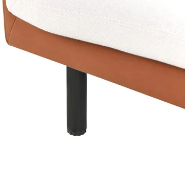 2-sits soffa Vorgod - Vit, brun, svart - Möbler - Vardagsrum - Soffor - Skinnsoffor
