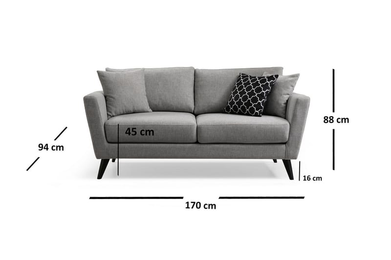 Wikins 2-Sits Soffa - Grå - Möbler - Vardagsrum - Soffor - 2-sits soffor