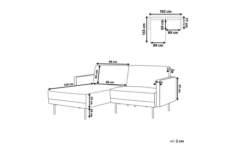 2-sitssoffa Breda Högervänd - Högervänd - Möbler - Vardagsrum - Soffor - Divansoffa & schäslong