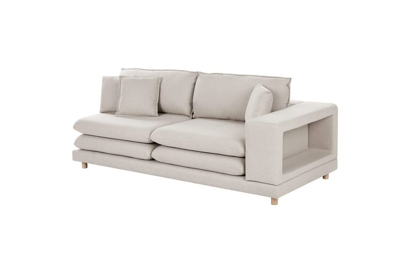2-sitssoffa Heden Beige/ljust trä - Beige/ljust trä - Möbler - Vardagsrum - Soffor - 2-sits soffor