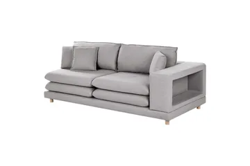 2-sitssoffa Heden Grå/ljust trä - Grå/ljust trä - Möbler - Vardagsrum - Soffor - 2-sits soffor