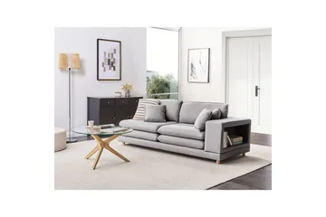 2-sitssoffa Heden Grå/ljust trä - Grå/ljust trä - Möbler - Vardagsrum - Soffor - 2-sits soffor