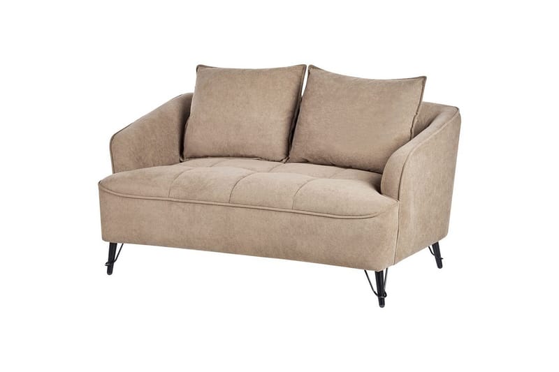 2-sitssoffa Hobro Brun, Svart - Brun, Svart - Möbler - Vardagsrum - Soffor - 2-sits soffor