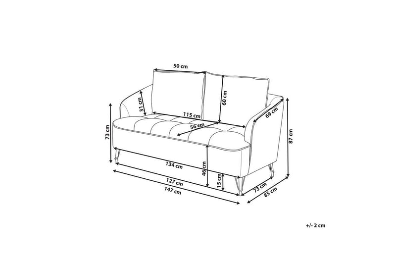 2-sitssoffa Hobro Brun, Svart - Brun, Svart - Möbler - Vardagsrum - Soffor - 2-sits soffor