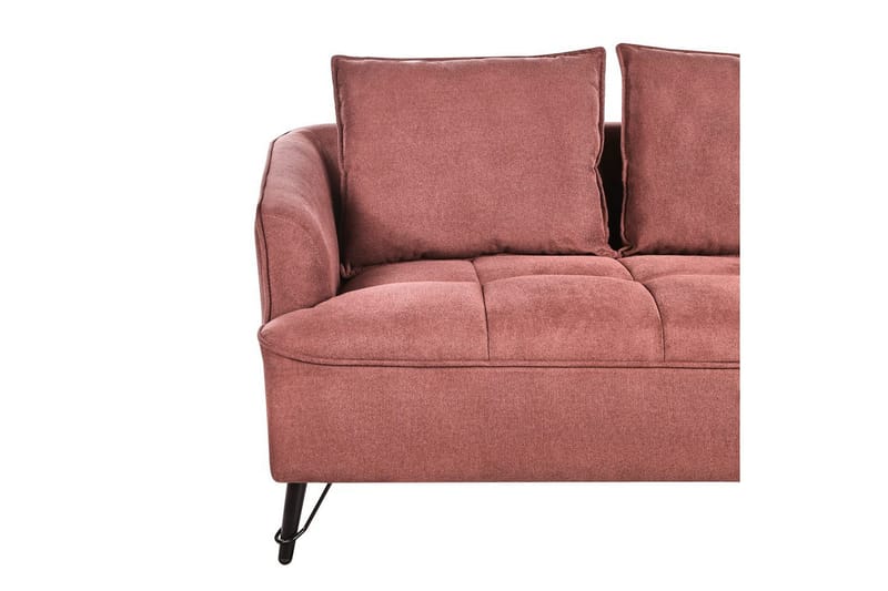 2-sitssoffa Hobro Röd, Svart - Rosa - Möbler - Vardagsrum - Soffor - 2-sits soffor