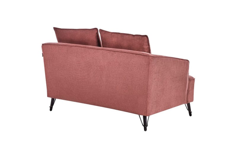 2-sitssoffa Hobro Röd, Svart - Rosa - Möbler - Vardagsrum - Soffor - 2-sits soffor