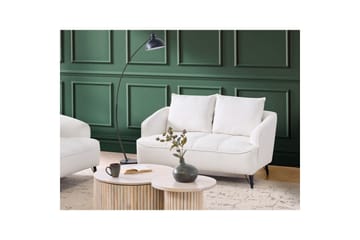 2-sitssoffa Hobro Vit, Svart - Vit, Svart - Möbler - Vardagsrum - Soffor - 2-sits soffor