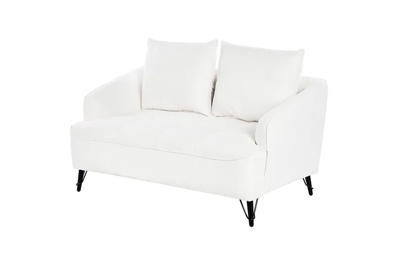 2-sitssoffa Hobro Vit, Svart - Vit, Svart - Möbler - Vardagsrum - Soffor - 2-sits soffor