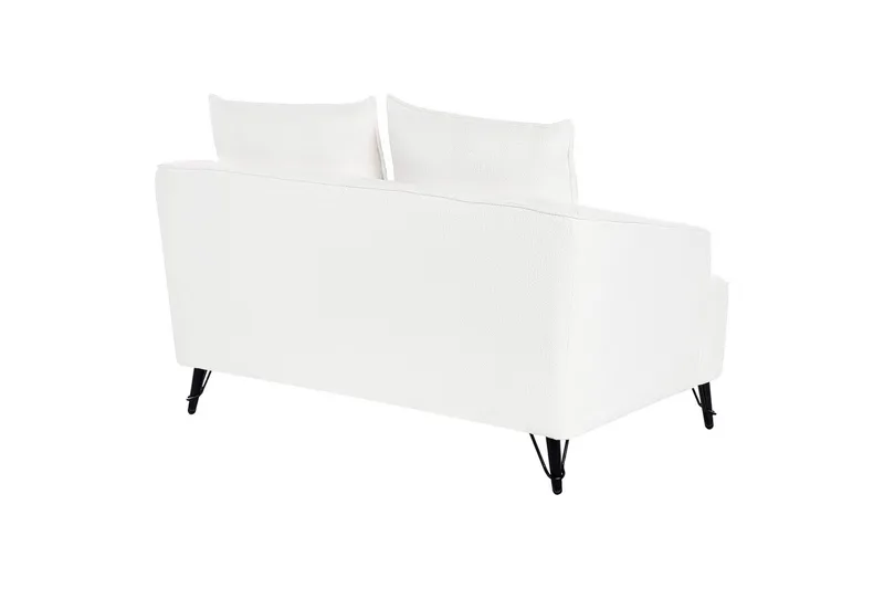 2-sitssoffa Hobro Vit, Svart - Vit, Svart - Möbler - Vardagsrum - Soffor - 2-sits soffor
