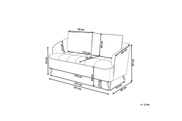 2-sitssoffa Hobro Vit, Svart - Vit, Svart - Möbler - Vardagsrum - Soffor - 2-sits soffor