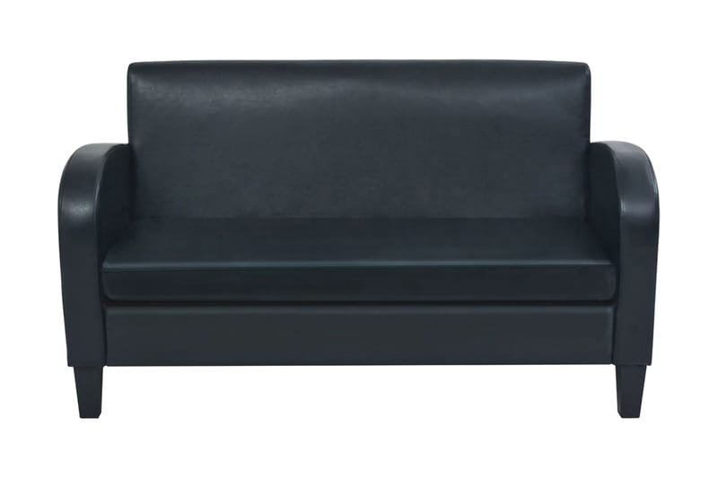 2-sitssoffa i konstläder svart - Skinnsoffor - 2-sits soffor