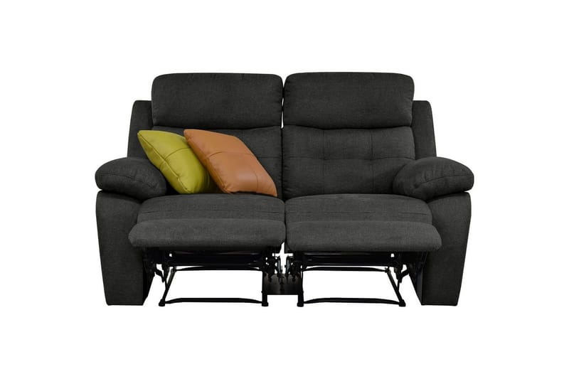 2-sitssoffa Lannilis Antracit, Tyg/Trä/Metall - Antracit, Tyg/Trä/Metall - Möbler - Vardagsrum - Soffor - Reclinersoffor & Biosoffor