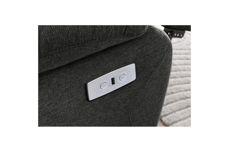 2-sitssoffa Lannilis Antracit, Tyg/Trä/Metall - Antracit, Tyg/Trä/Metall - Möbler - Vardagsrum - Soffor - Reclinersoffor & Biosoffor