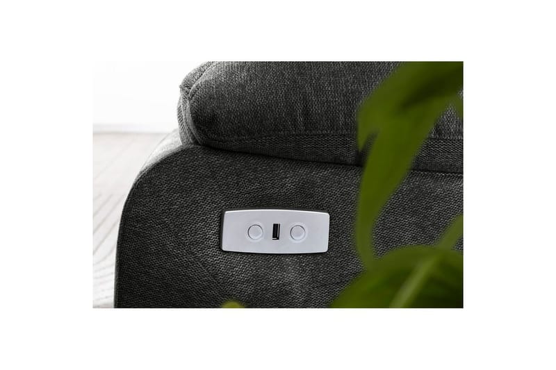 2-sitssoffa Lannilis Antracit, Tyg/Trä/Metall - Antracit, Tyg/Trä/Metall - Möbler - Vardagsrum - Soffor - Reclinersoffor & Biosoffor