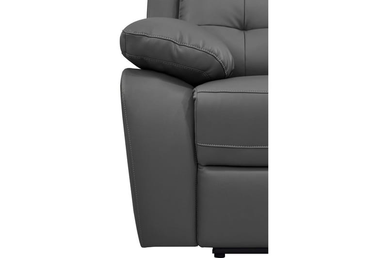 2-sitssoffa Lannilis Grå, PU/trä/metall - Grå, PU/trä/metall - Möbler - Vardagsrum - Soffor - Reclinersoffor & Biosoffor
