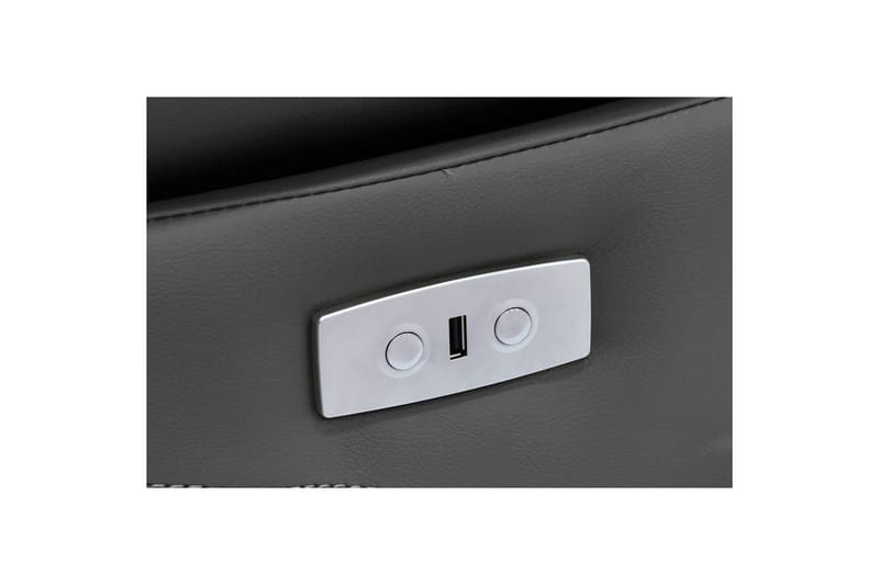 2-sitssoffa Lannilis Grå, PU/trä/metall - Grå, PU/trä/metall - Möbler - Vardagsrum - Soffor - Reclinersoffor & Biosoffor