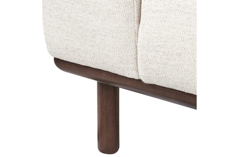 2-sitssoffa Laurila Beige, mörkt trä - Beige, mörkt trä - Möbler - Vardagsrum - Soffor - 2-sits soffor