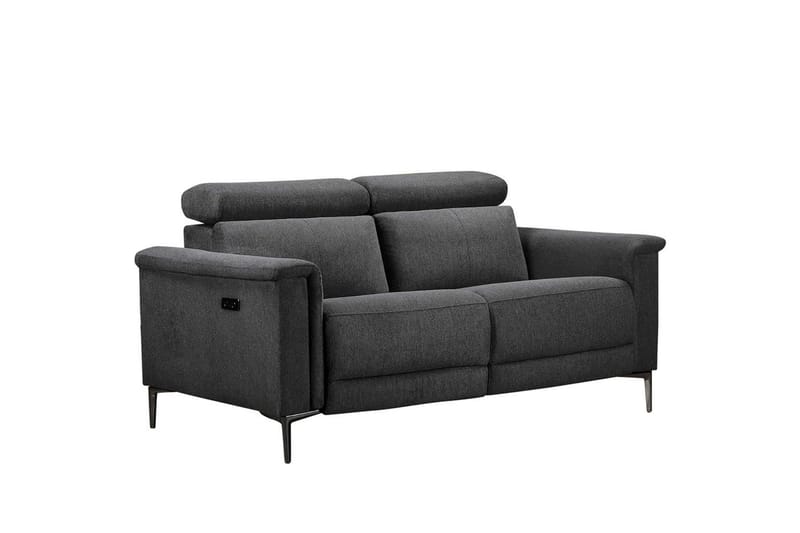 2-sitssoffa Lund Antracit, Belfast tyg, Elektrisk vilstol - Antracit, Belfast tyg, Elektrisk vilstol - Möbler - Vardagsrum - Soffor - Reclinersoffor & Biosoffor