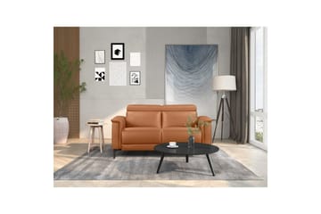 2-sitssoffa Lund Cognac, Läder/PU, Elektrisk vilstol - Cognac, Läder/PU, Elektrisk vilstol - Möbler - Vardagsrum - Soffor - Reclinersoffor & Biosoffor