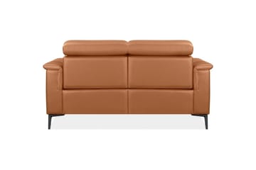 2-sitssoffa Lund Cognac, Läder/PU, Manuell vilstol - Cognac, Läder/PU, Manuell vilstol - Möbler - Vardagsrum - Soffor - Reclinersoffor & Biosoffor