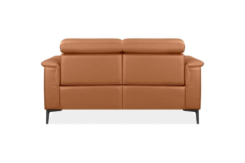 2-sitssoffa Lund Cognac, Läder/PU, Manuell vilstol - Cognac, Läder/PU, Manuell vilstol - Möbler - Vardagsrum - Soffor - Reclinersoffor & Biosoffor