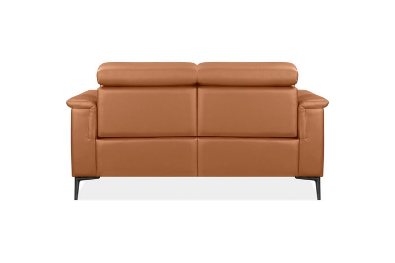 2-sitssoffa Lund Cognac, Läder/PU, Manuell vilstol - Cognac, Läder/PU, Manuell vilstol - Möbler - Vardagsrum - Soffor - Reclinersoffor & Biosoffor