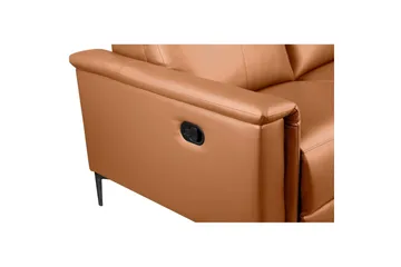 2-sitssoffa Lund Cognac, PU, Manuell vilstol - Cognac, PU, Manuell vilstol - Möbler - Vardagsrum - Soffor - Reclinersoffor & Biosoffor