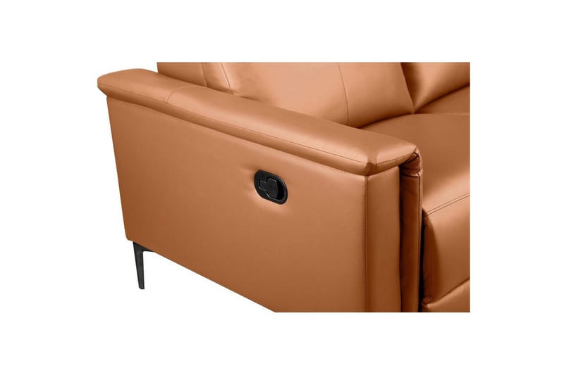 2-sitssoffa Lund Cognac, PU, Manuell vilstol - Cognac, PU, Manuell vilstol - Möbler - Vardagsrum - Soffor - Reclinersoffor & Biosoffor