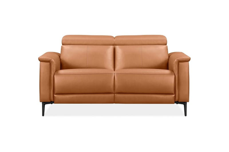 2-sitssoffa Lund Cognac, PU, Manuell vilstol - Cognac, PU, Manuell vilstol - Möbler - Vardagsrum - Soffor - Reclinersoffor & Biosoffor