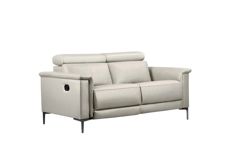 2-sitssoffa Lund Kräm, Läder/PU, Manuell vilstol - Kräm, Läder/PU, Manuell vilstol - Möbler - Vardagsrum - Soffor - Reclinersoffor & Biosoffor