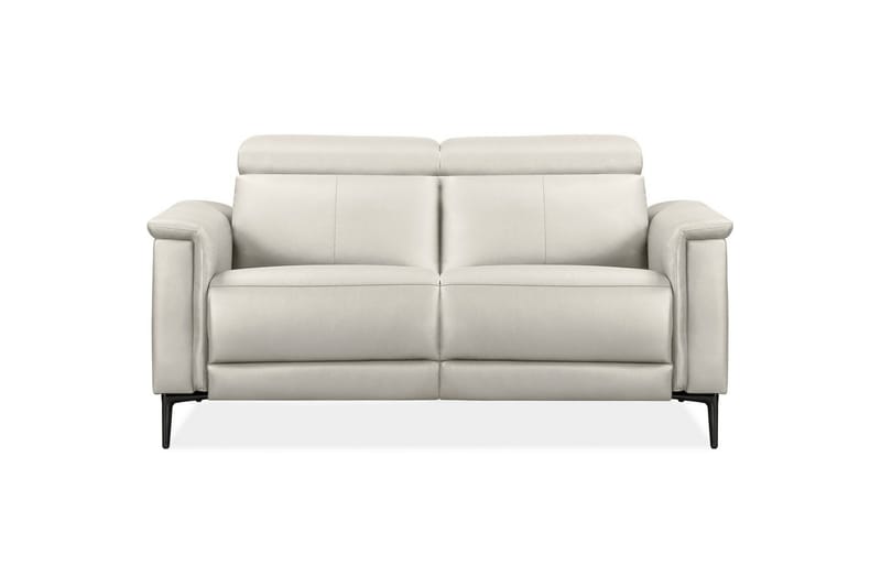2-sitssoffa Lund Kräm, Läder/PU, Manuell vilstol - Kräm, Läder/PU, Manuell vilstol - Möbler - Vardagsrum - Soffor - Reclinersoffor & Biosoffor
