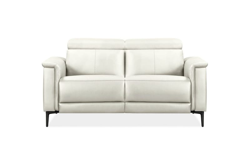 2-sitssoffa Lund Kräm, PU, Manuell vilstol - Kräm, PU, Manuell vilstol - Möbler - Vardagsrum - Soffor - Skinnsoffor