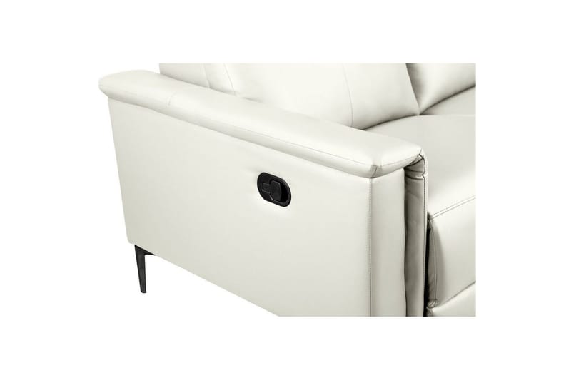 2-sitssoffa Lund Kräm, PU, Manuell vilstol - Kräm, PU, Manuell vilstol - Möbler - Vardagsrum - Soffor - Reclinersoffor & Biosoffor