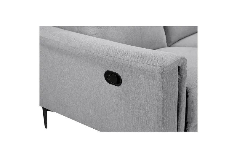 2-sitssoffa Lund Ljusgrå, Belfast tyg, Manuell vilstol - Ljusgrå, Belfast tyg, Manuell vilstol - Möbler - Vardagsrum - Soffor - 2-sits soffor