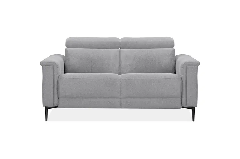 2-sitssoffa Lund Ljusgrå, Belfast tyg, Manuell vilstol - Ljusgrå, Belfast tyg, Manuell vilstol - Möbler - Vardagsrum - Soffor - 2-sits soffor