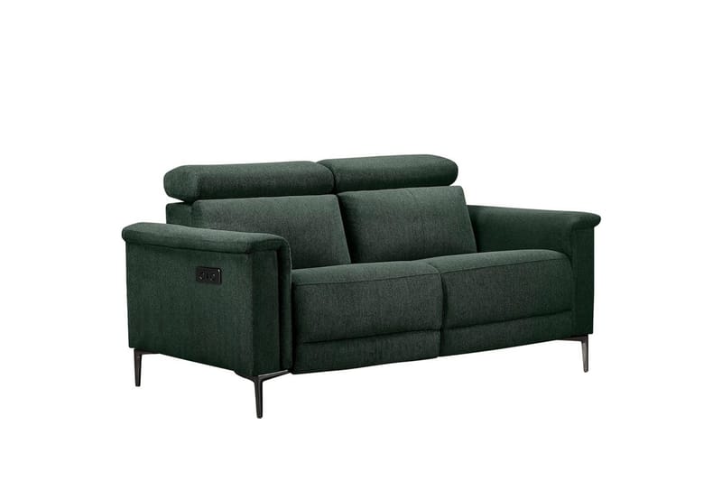 2-sitssoffa Lund Mörkgrön, Belfast tyg, Elektrisk vilstol - Mörkgrön, Belfast tyg, Elektrisk vilstol - Möbler - Vardagsrum - Soffor - Reclinersoffor & Biosoffor