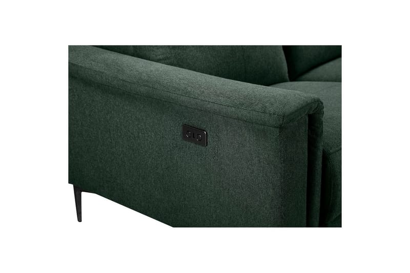 2-sitssoffa Lund Mörkgrön, Belfast tyg, Elektrisk vilstol - Mörkgrön, Belfast tyg, Elektrisk vilstol - Möbler - Vardagsrum - Soffor - Reclinersoffor & Biosoffor