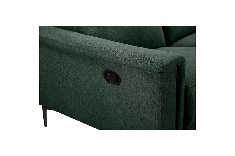 2-sitssoffa Lund Mörkgrön, Belfast tyg, Manuell vilstol - Mörkgrön, Belfast tyg, Manuell vilstol - Möbler - Vardagsrum - Soffor - Reclinersoffor & Biosoffor