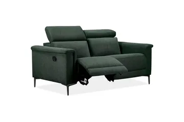 2-sitssoffa Lund Mörkgrön, Belfast tyg, Manuell vilstol - Mörkgrön, Belfast tyg, Manuell vilstol - Möbler - Vardagsrum - Soffor - Reclinersoffor & Biosoffor