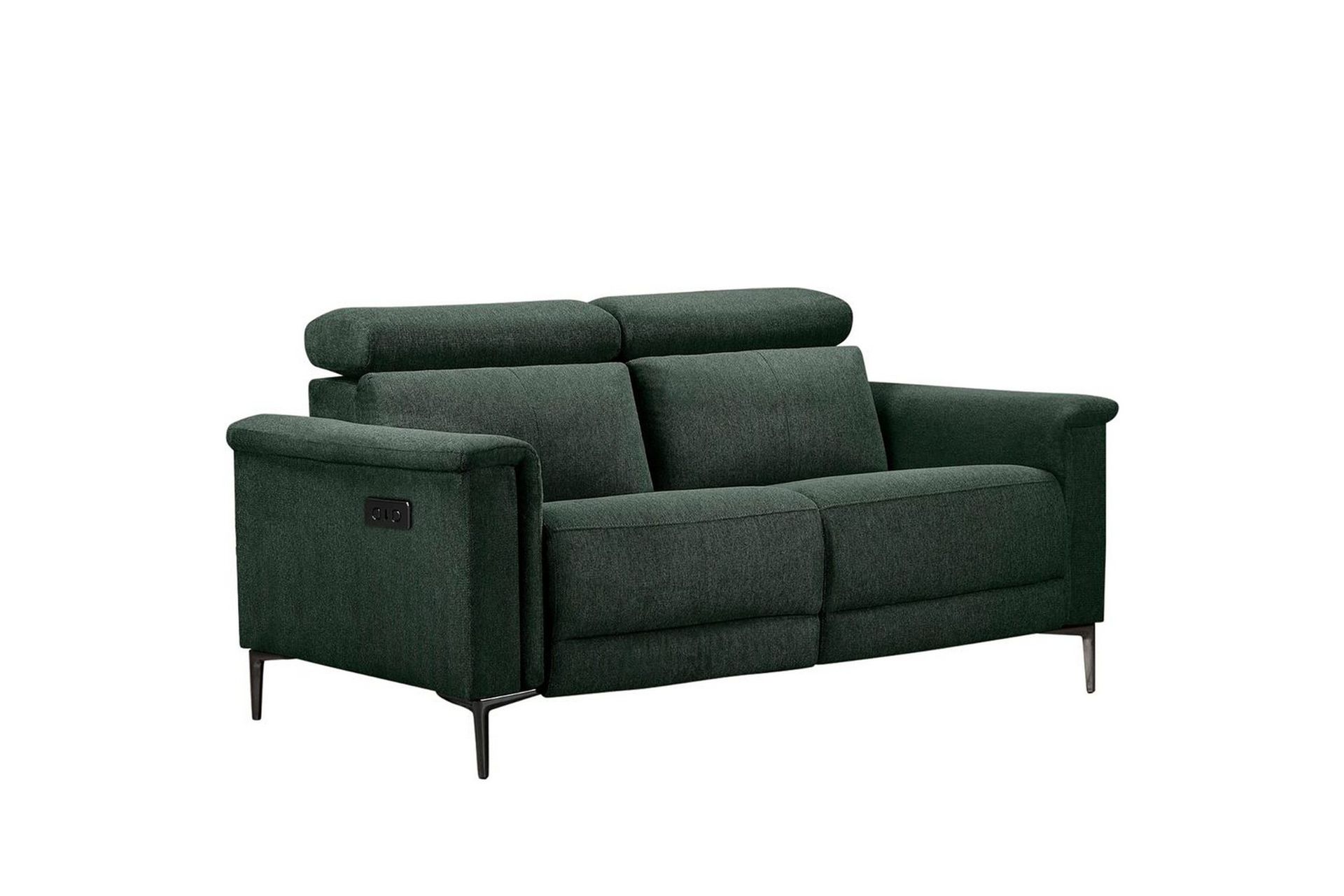 2-sitssoffa Lund M&ouml;rkgr&ouml;n, Belfast tyg, Manuell vilstol - M&ouml;rkgr&ouml;n, Belfast tyg, Manuell vilstol